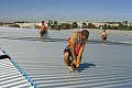 Roofing contractor WinWave used over 9000 square metres of ZINCALUME® steel on the roof of this 180-metre-long, 50-metre-wide factory in Wetherill Park, NSW. WinWave is an industrial roofing specialist, using ZINCALUME® steel or COLORBOND® steel because of their ease of use and speed of construction.