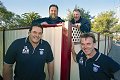 (From left) The Podesta brothers, Martin, James and Matthew with business partner Craig Drill from Watt's Fencing are set to explore new boundaries in Melbourne's south-eastern suburbs after introducing fencing made from COLORBOND® steel to the company's stable of products.